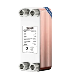 26 Plates - AlorAir 3” x 8” Brazed Plate Heat Exchanger