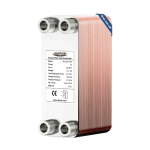 40 Plates - AlorAir 3” x 8” Brazed Plate Heat Exchanger